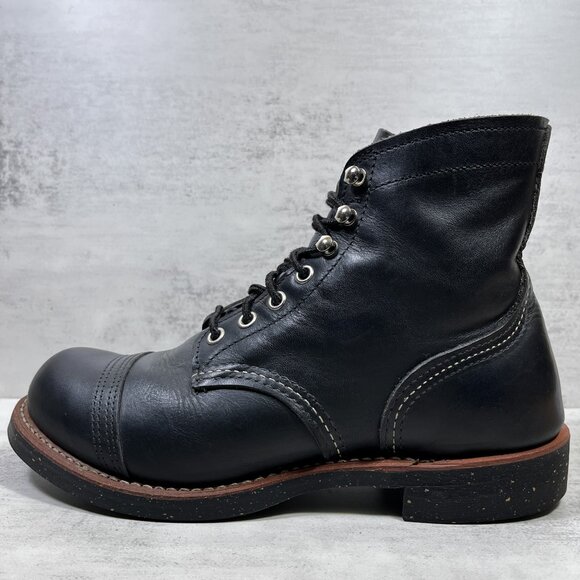 Red Wing Iron Ranger 8114 6" Leather Cork Sole Boots - Men's Size 6 D - Black - Picture 1 of 10